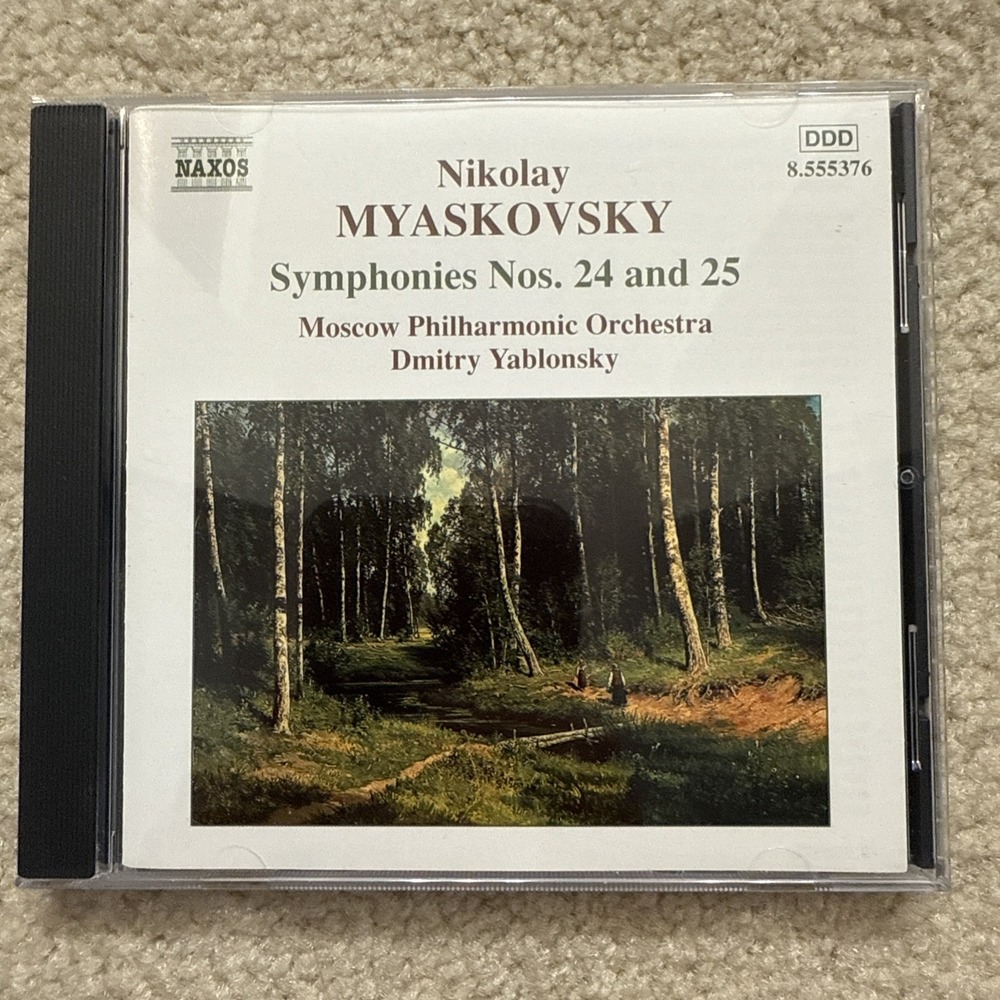 Myaskovsky Symphonies Nos 24 & 25 CD Moscow Philharmonic Yablonsky Naxos 2003